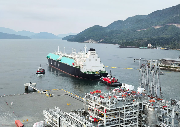 加拿大液化天然氣出口終端第二條生產(chǎn)線投入運營