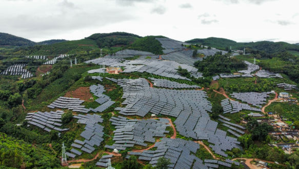 云南省首個“茶光互補”山地光伏項目并網(wǎng)發(fā)電