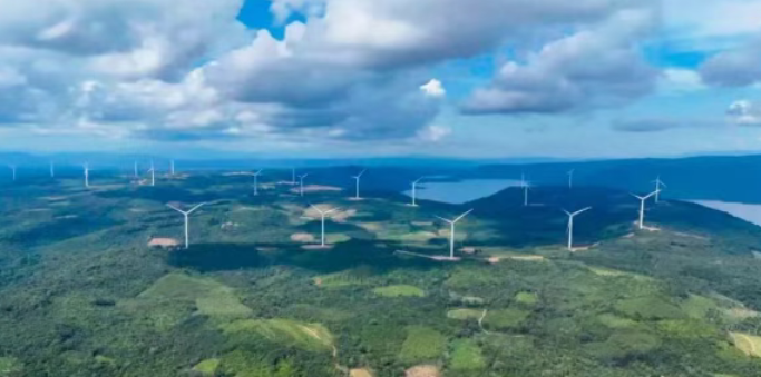 老撾SAVAN1一期300兆瓦陸上風力發電項目投產